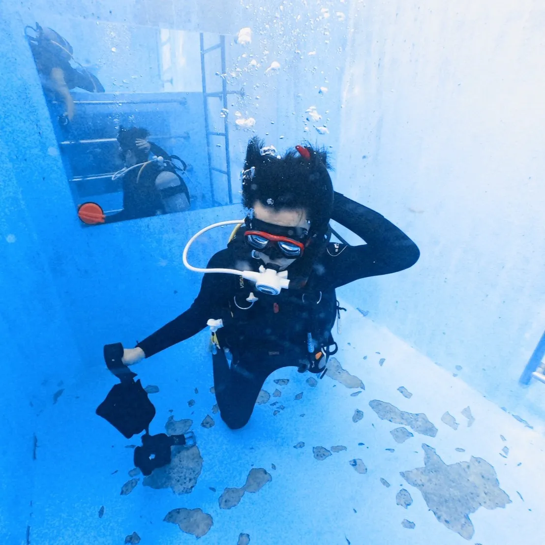 本日朝8時からプールでダイブマスター講習でした🚣‍♂️BIG...